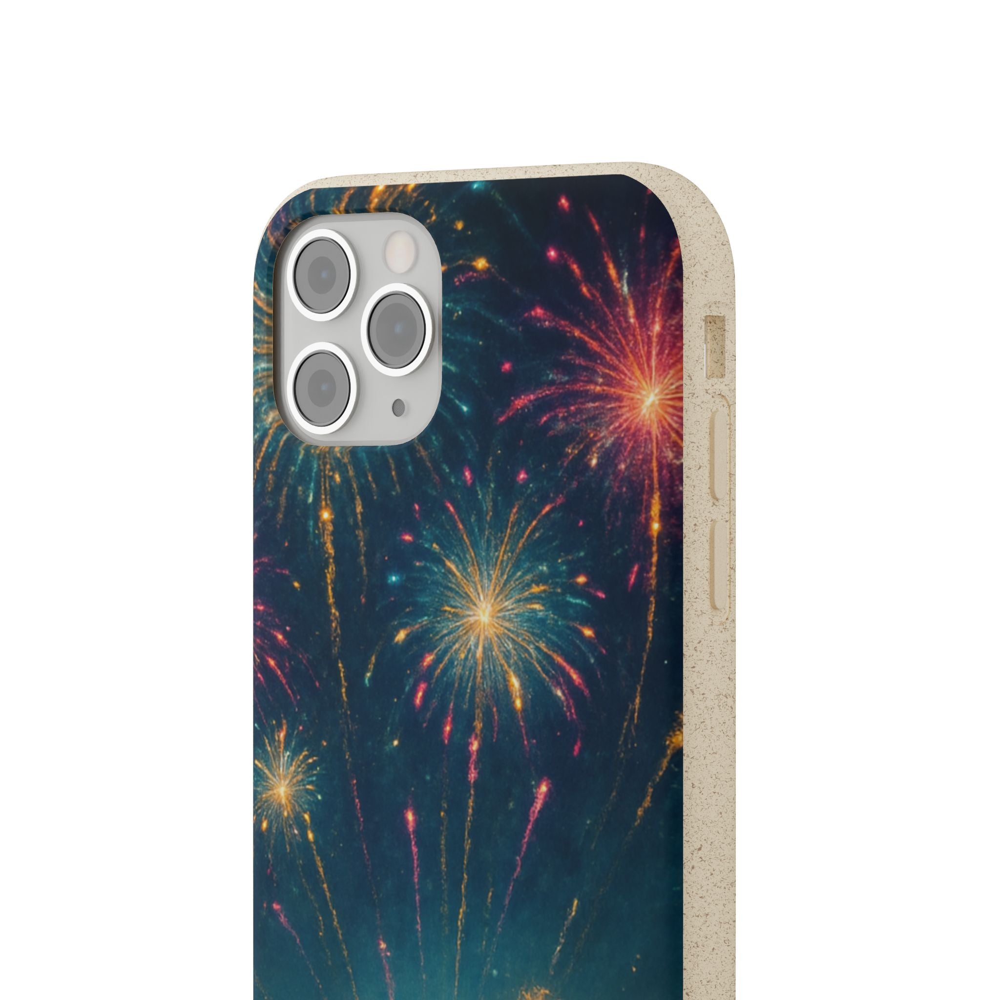 Biodegradable Phone Case — Festive Fireworks Celebration Design For Supported Phones