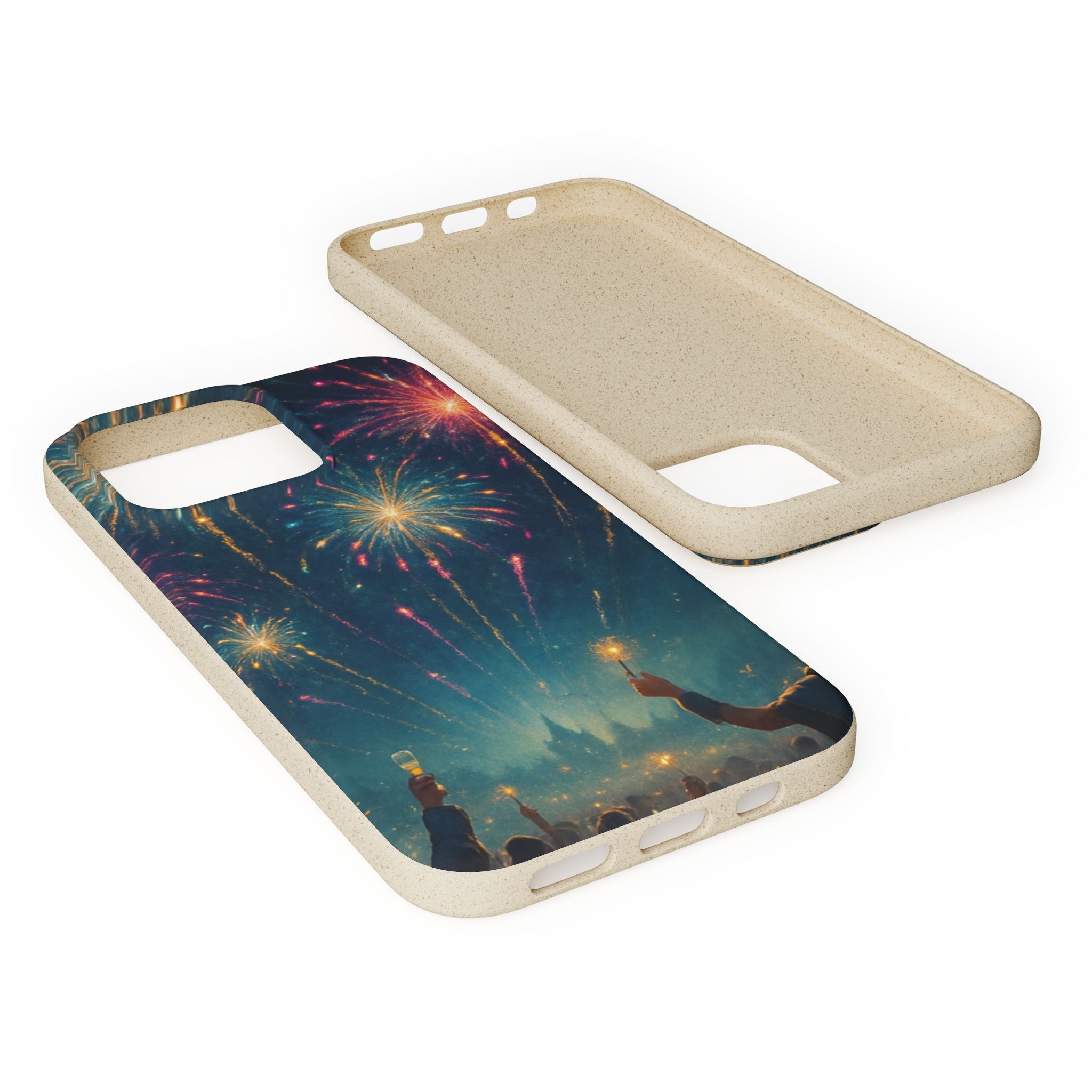 Biodegradable Phone Case — Festive Fireworks Celebration Design For Supported Phones