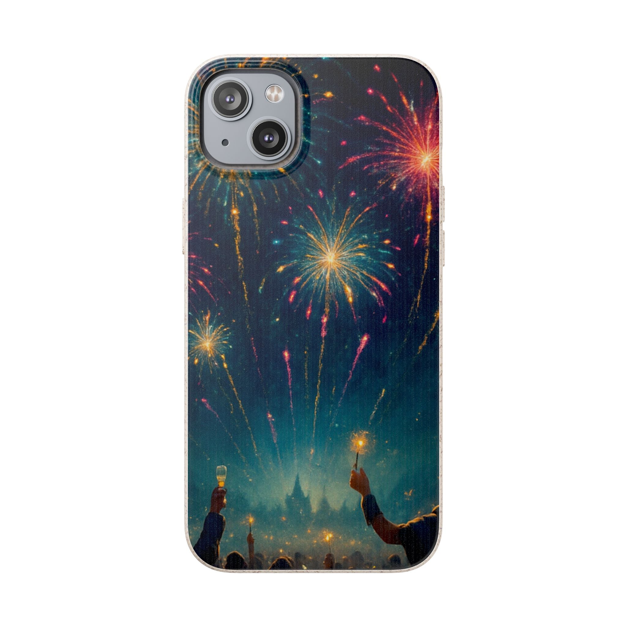 Biodegradable Phone Case — Festive Fireworks Celebration Design For Supported Phones