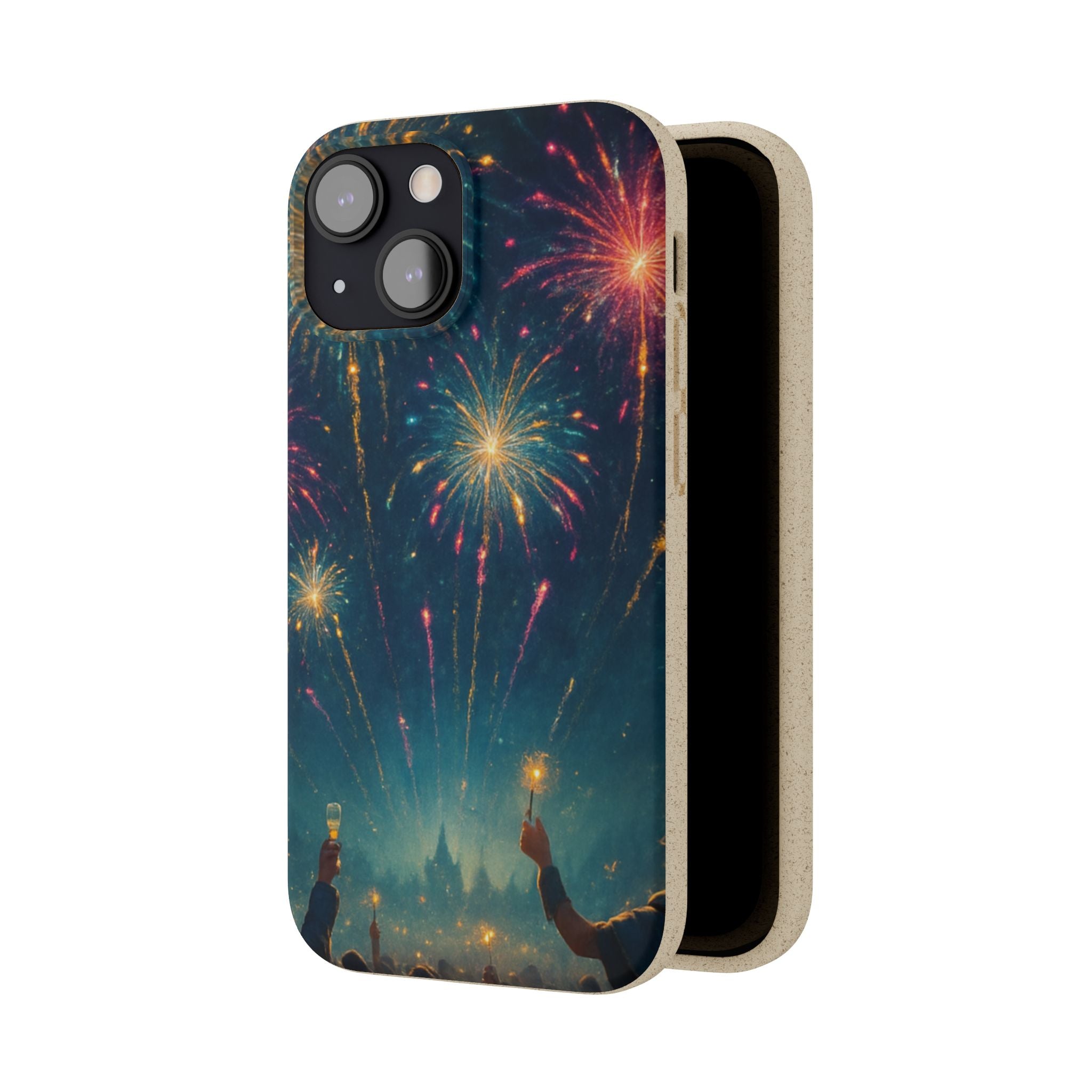 Biodegradable Phone Case — Festive Fireworks Celebration Design For Supported Phones