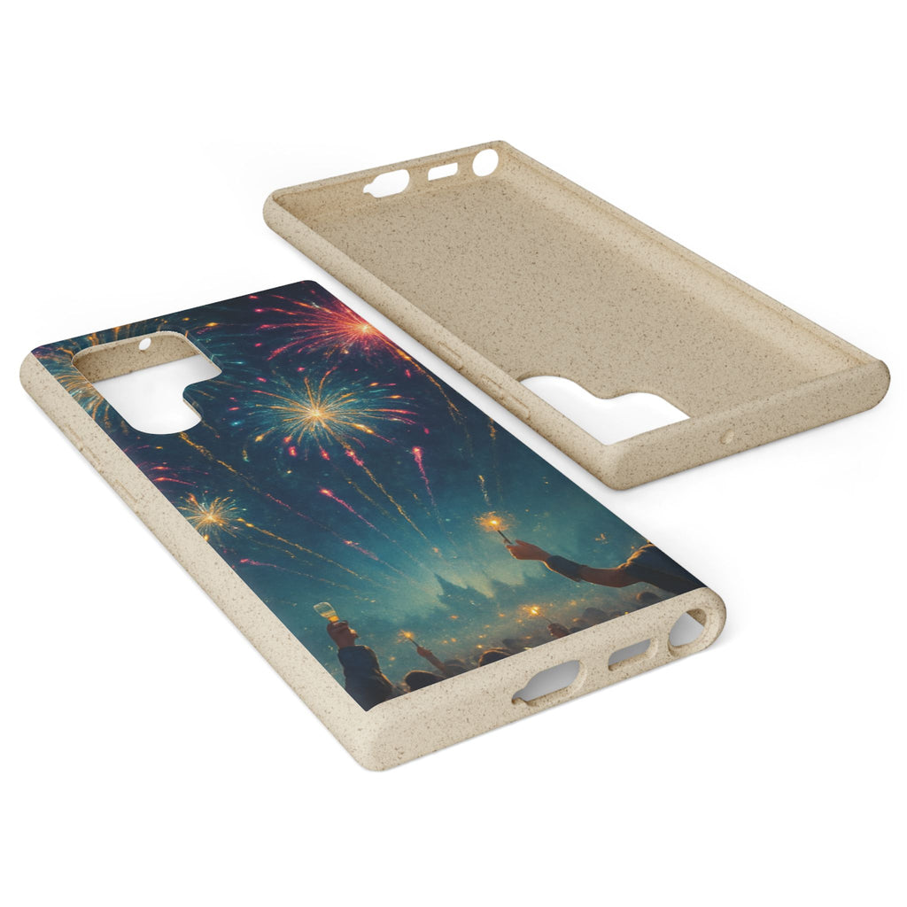 Biodegradable Phone Case — Festive Fireworks Celebration Design For Supported Phones