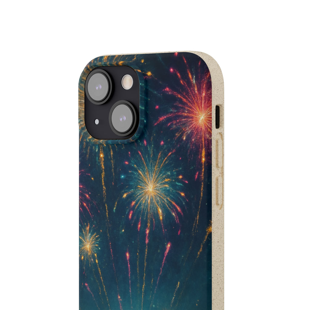 Biodegradable Phone Case — Festive Fireworks Celebration Design For Supported Phones