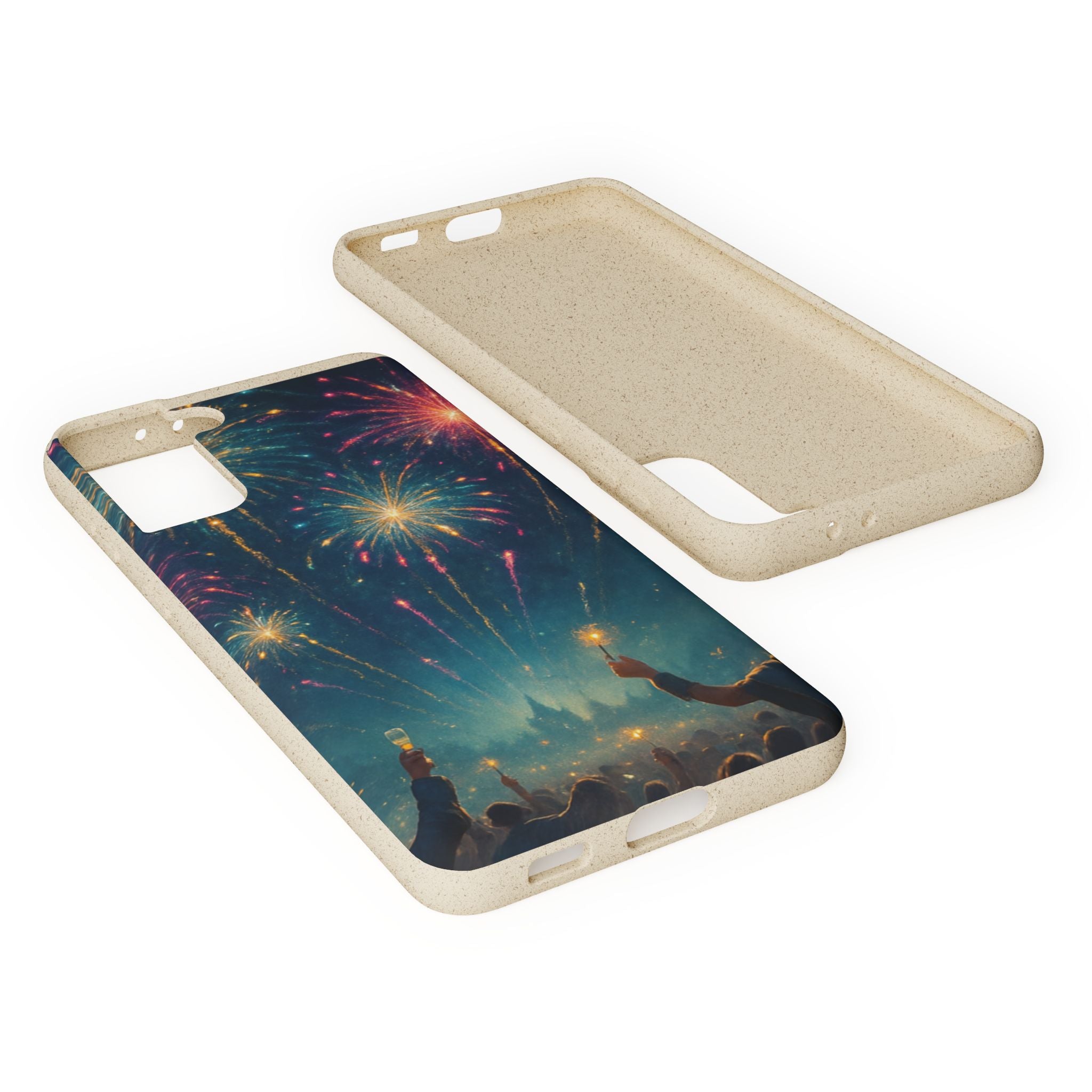 Biodegradable Phone Case — Festive Fireworks Celebration Design For Supported Phones
