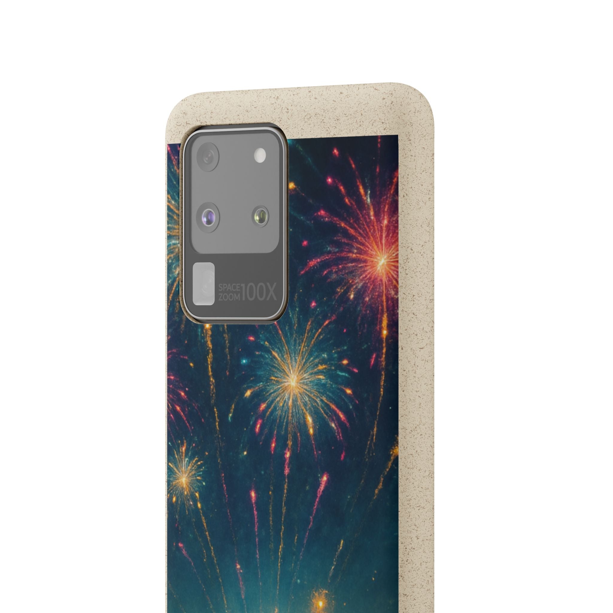 Biodegradable Phone Case — Festive Fireworks Celebration Design For Supported Phones