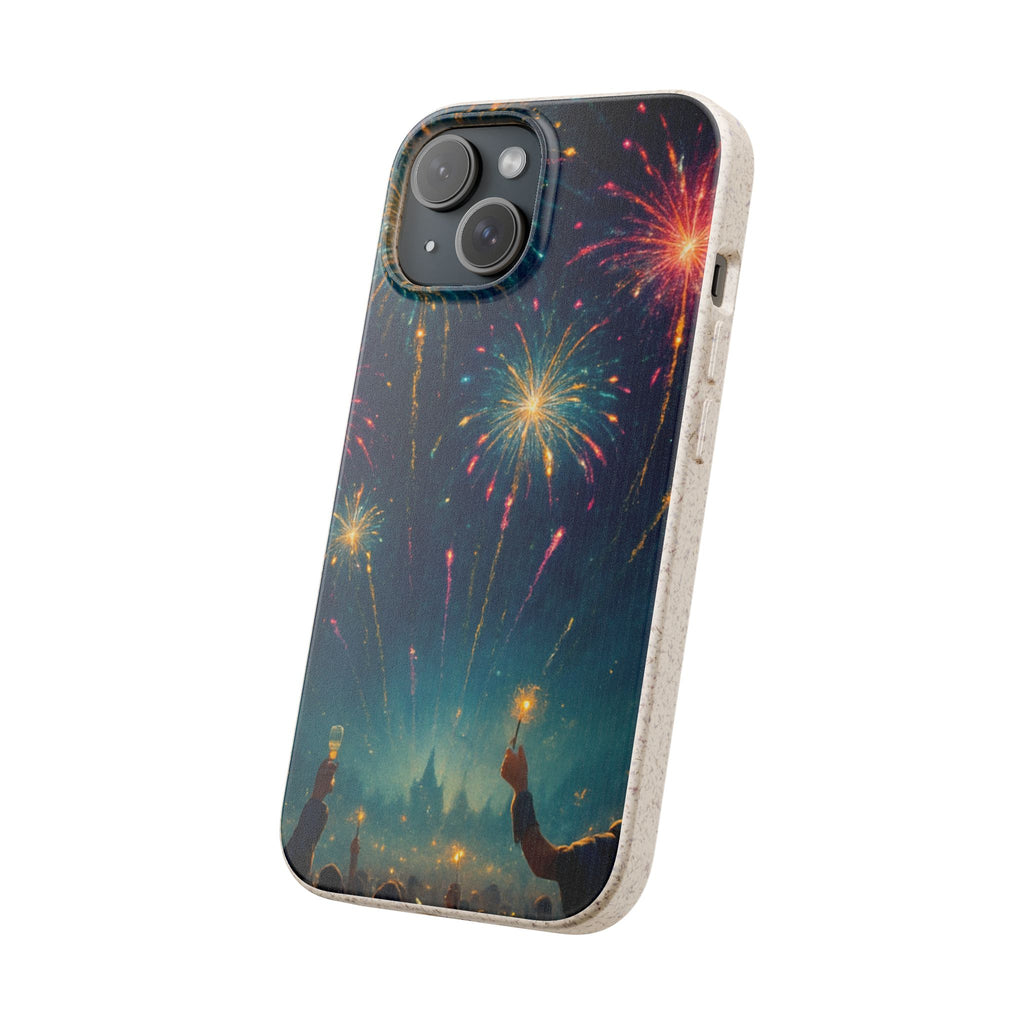 Biodegradable Phone Case — Festive Fireworks Celebration Design For Supported Phones