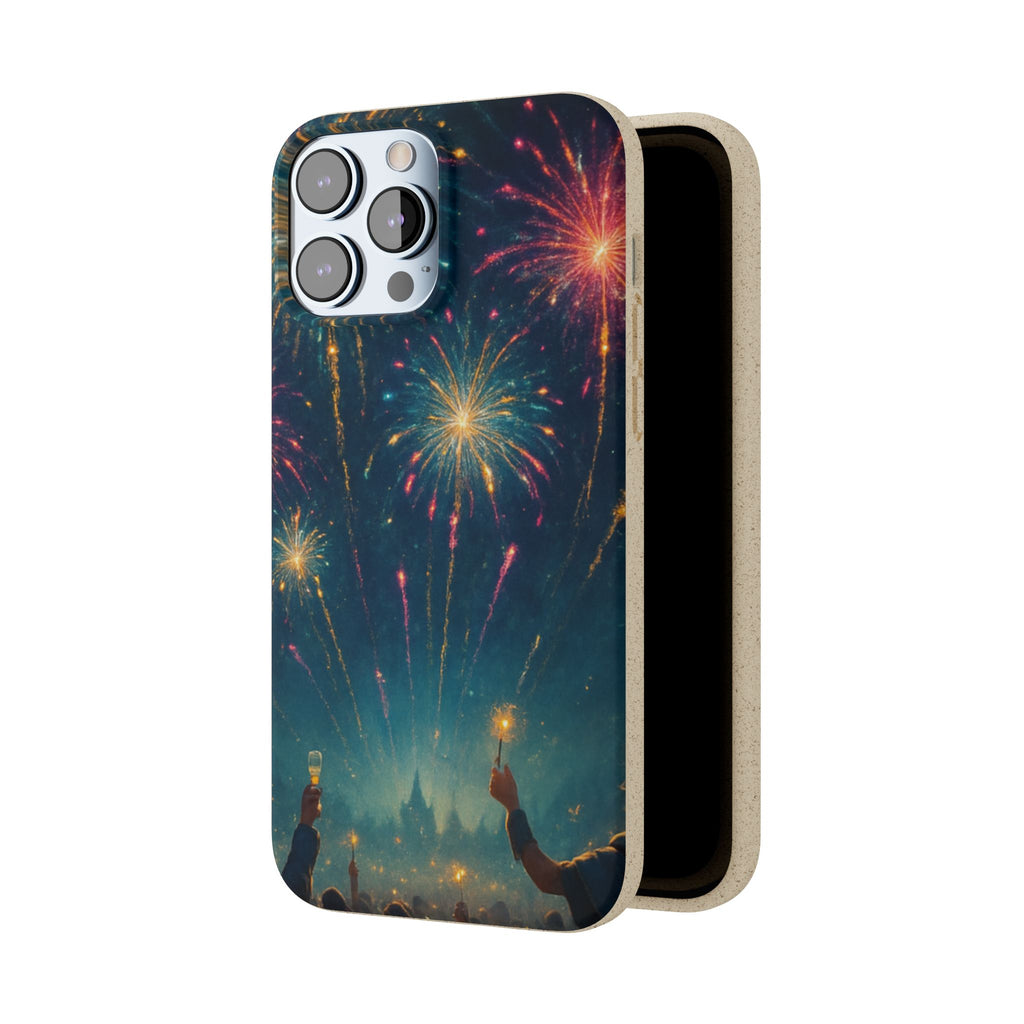 Biodegradable Phone Case — Festive Fireworks Celebration Design For Supported Phones