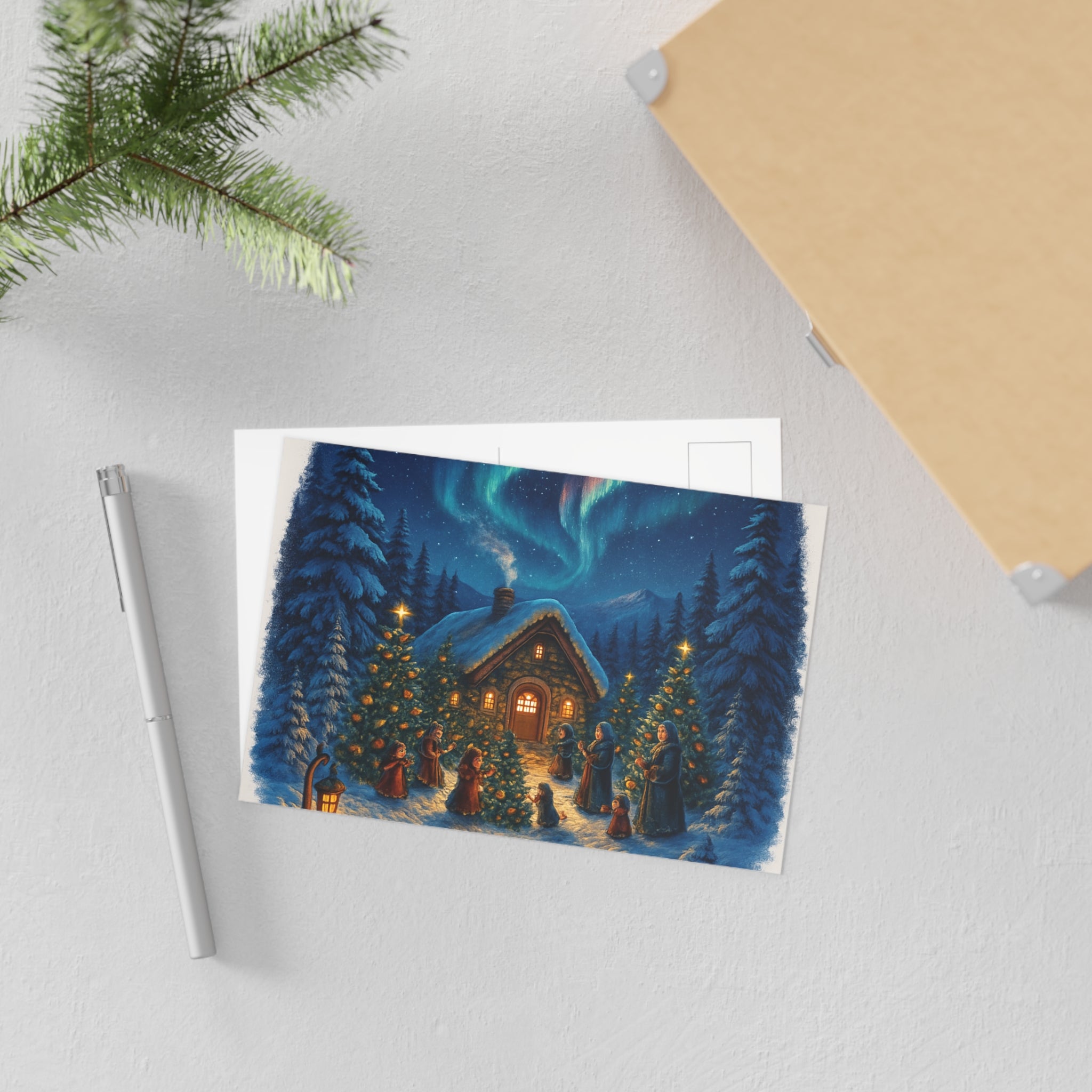 Christmas Cabin Fine Art Postcards