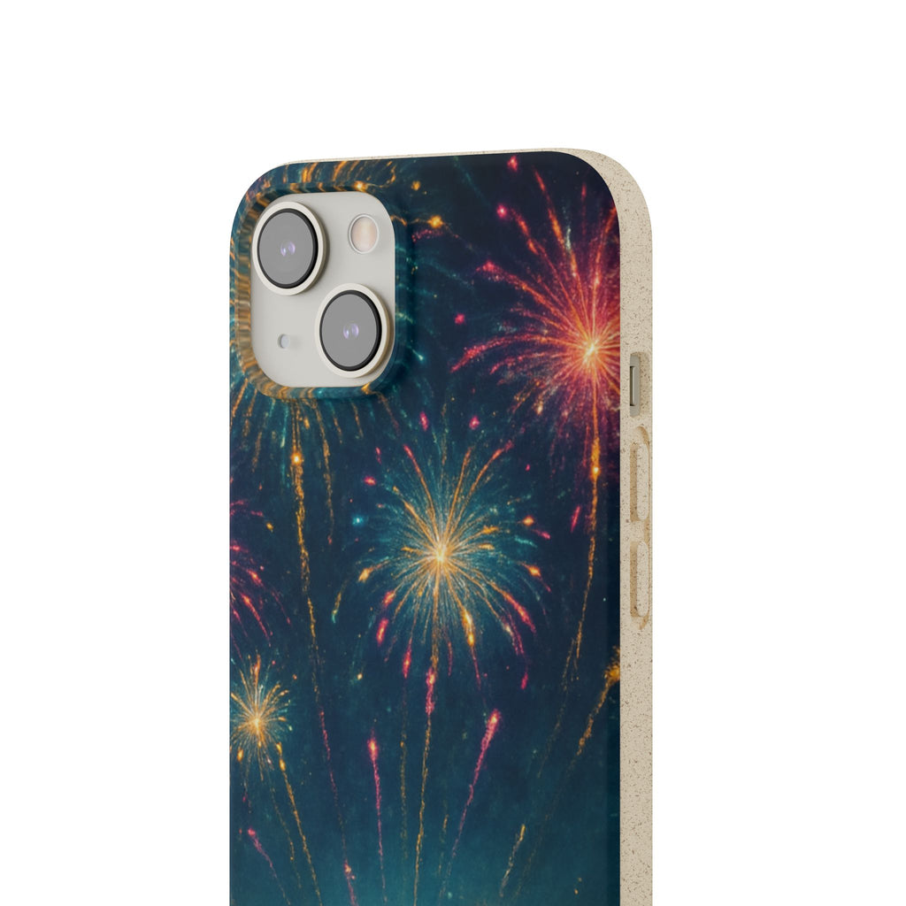 Biodegradable Phone Case — Festive Fireworks Celebration Design For Supported Phones