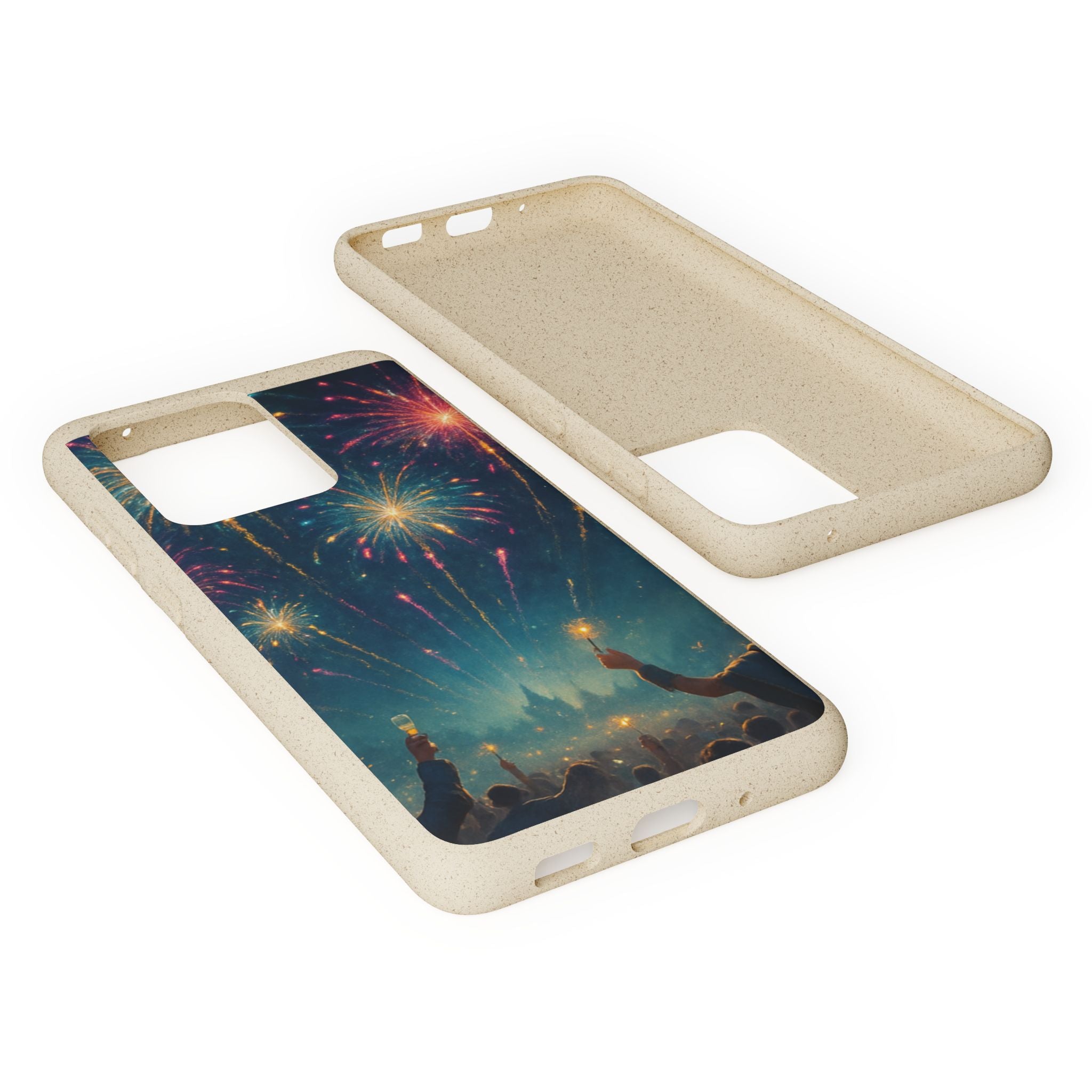 Biodegradable Phone Case — Festive Fireworks Celebration Design For Supported Phones