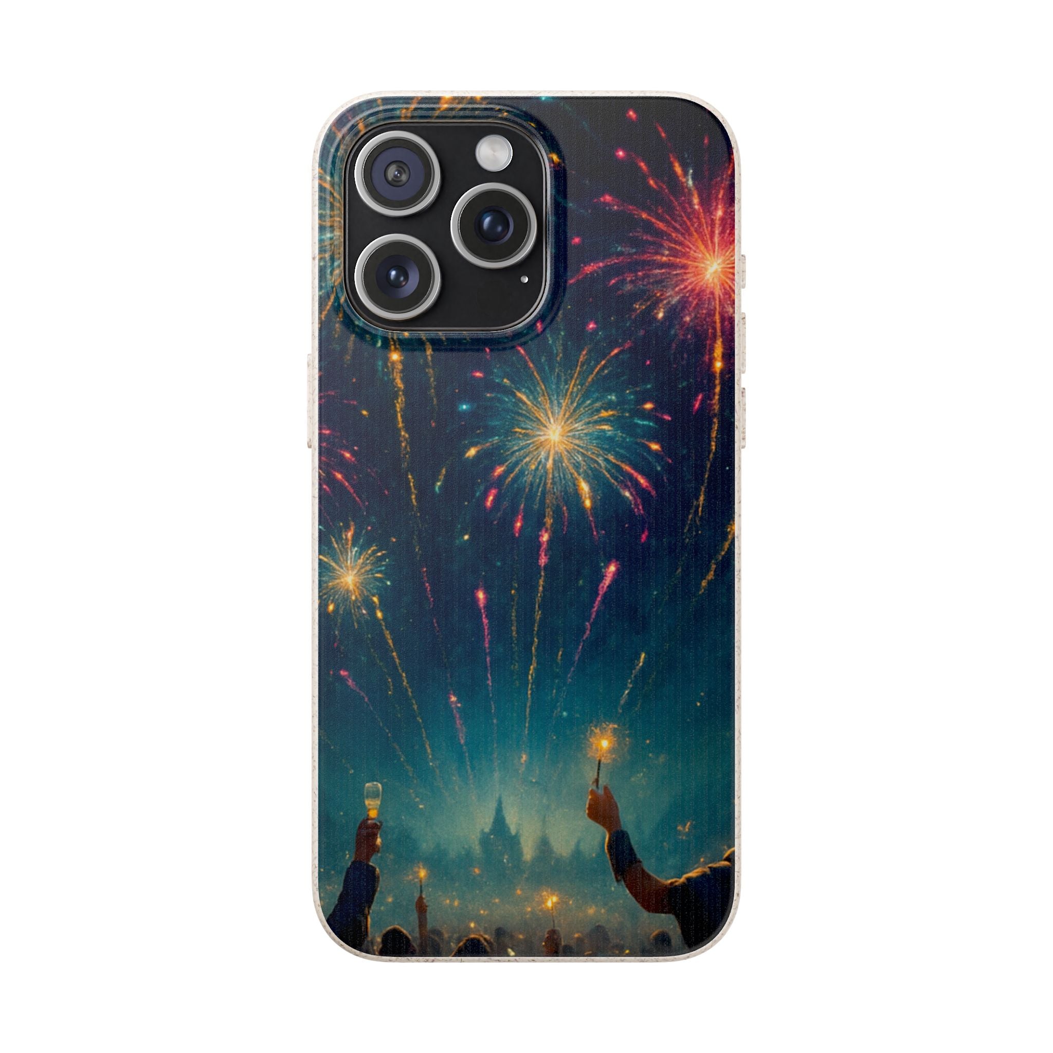 Biodegradable Phone Case — Festive Fireworks Celebration Design For Supported Phones