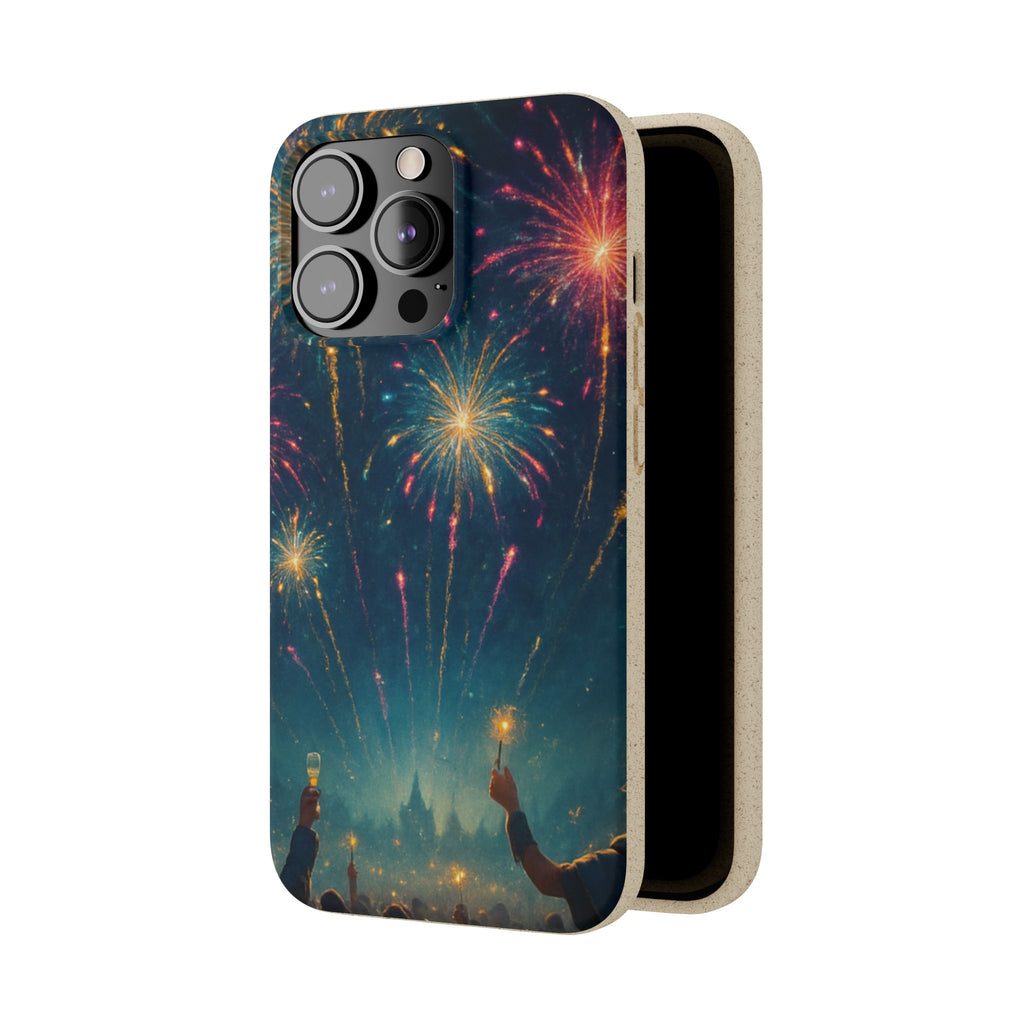 Biodegradable Phone Case — Festive Fireworks Celebration Design For Supported Phones