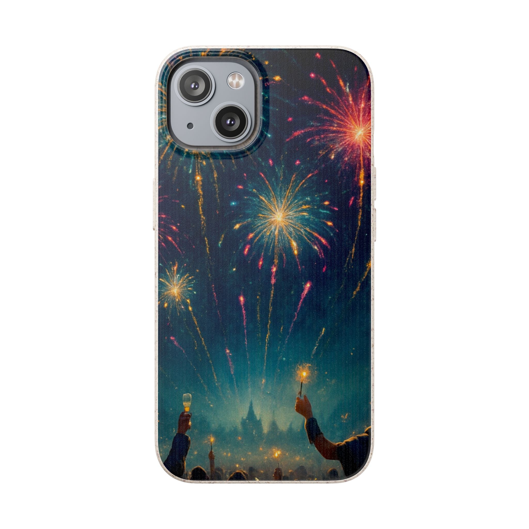 Biodegradable Phone Case — Festive Fireworks Celebration Design For Supported Phones