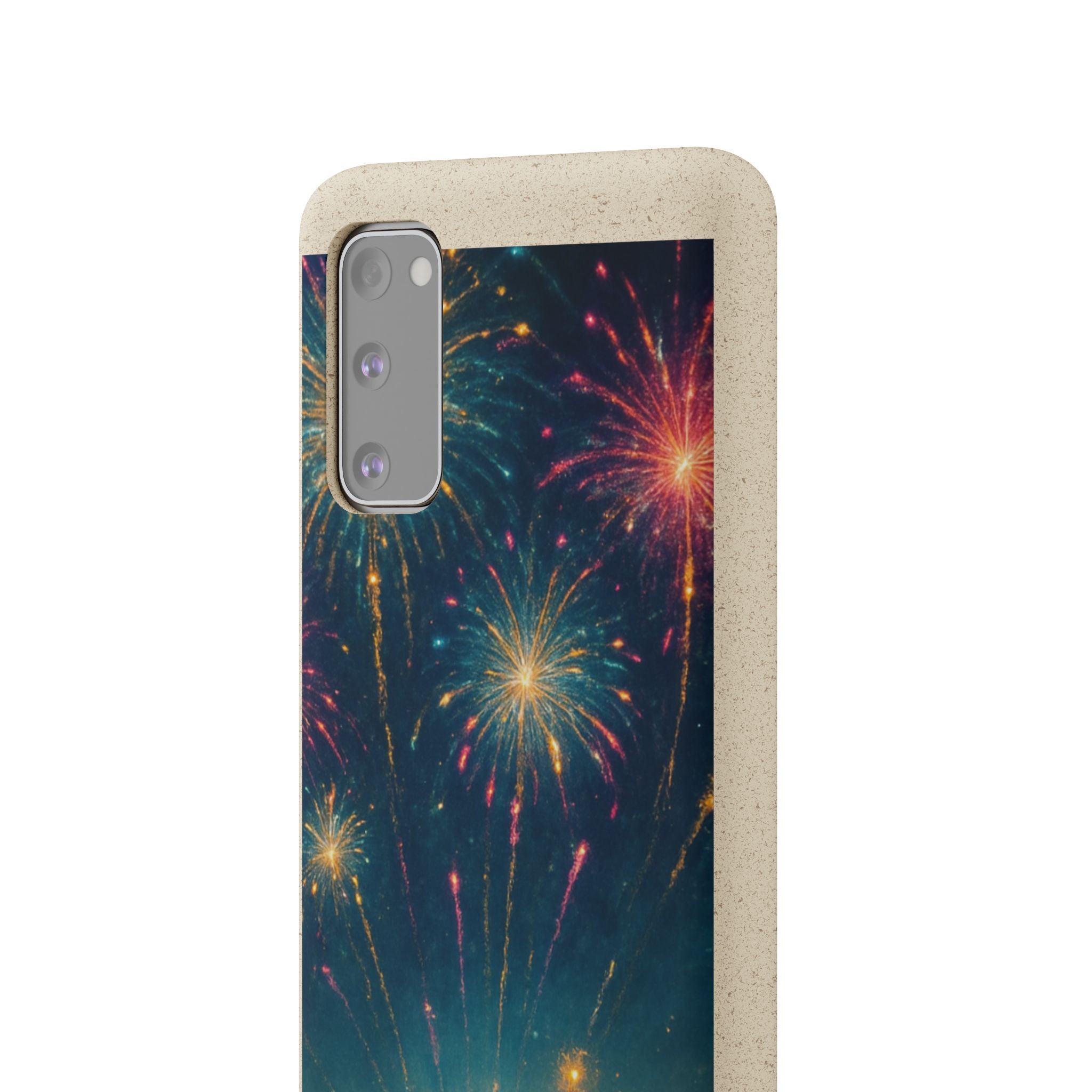 Biodegradable Phone Case — Festive Fireworks Celebration Design For Supported Phones